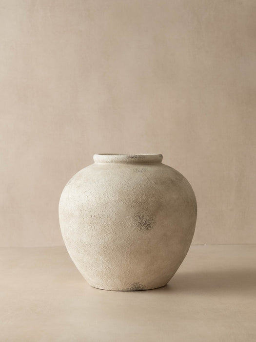 Faux Magnolia and Kelby Limestone Vase