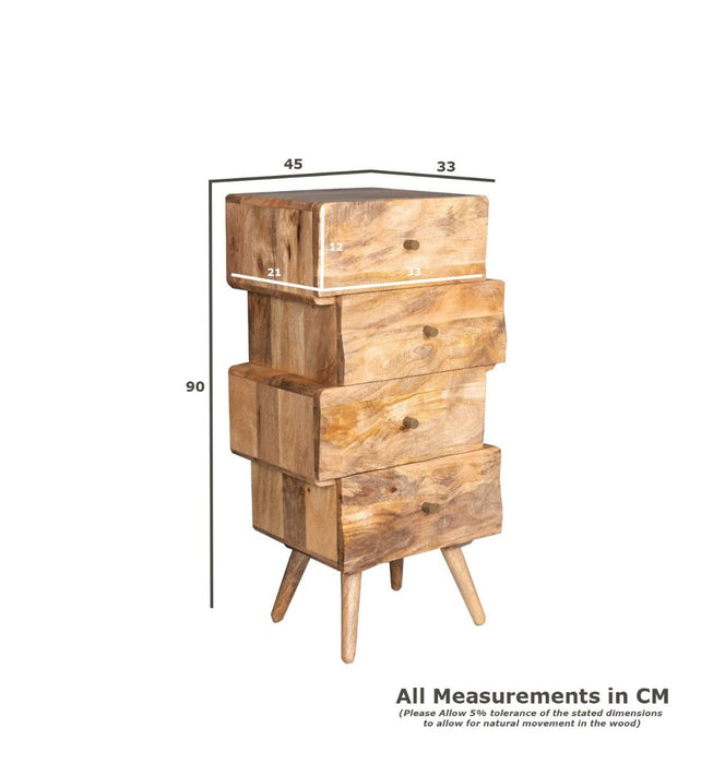 Geo Light Mango 45cm Chest of Drawers - In Stock