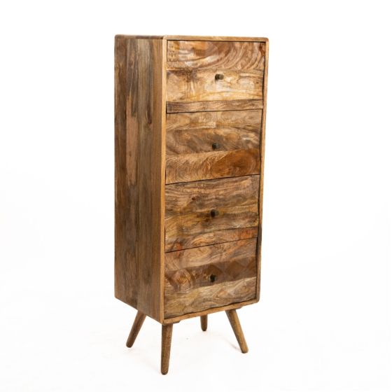 Acre & Artisan Geo Light Mango Tall Chest (45cm)