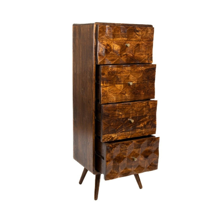 Geo Mango 45cm Tall Chest - In Stock