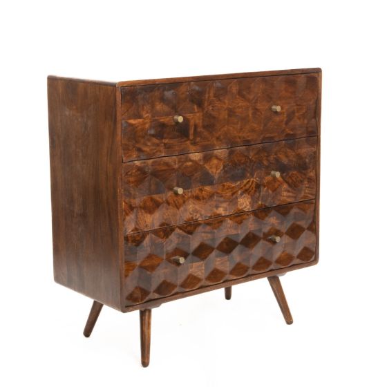 Acre & Artisan Geo Mango Chest Of Drawers 1 (85cm)