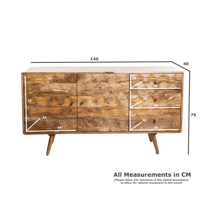 Geo Light Mango 140cm Sideboard - In Stock