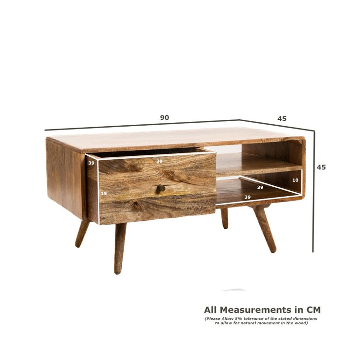 Geo Mango 90cm Coffee Table - In Stock
