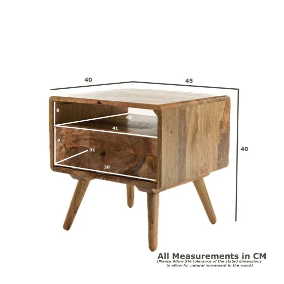 Acre & Artisan Geo Mango Side Table