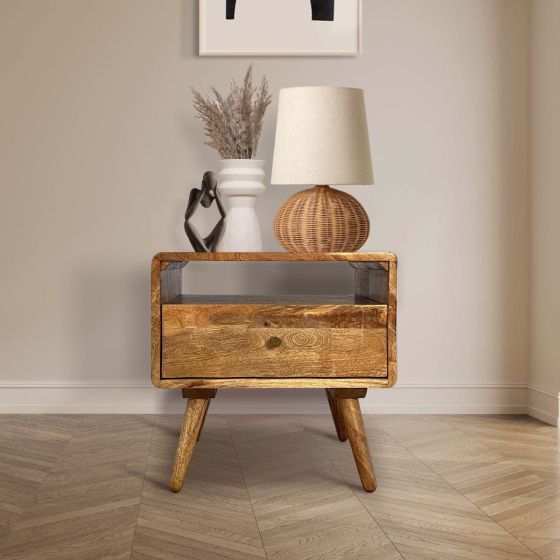 Acre & Artisan Geo Light Mango Side Table