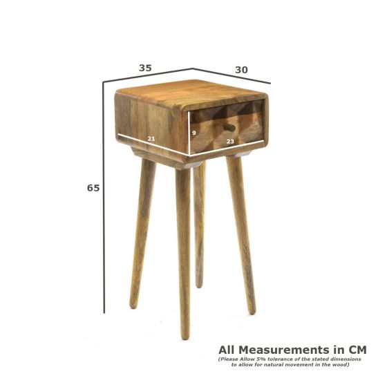 Acre & Artisan Geo Light Mango Lamp Table
