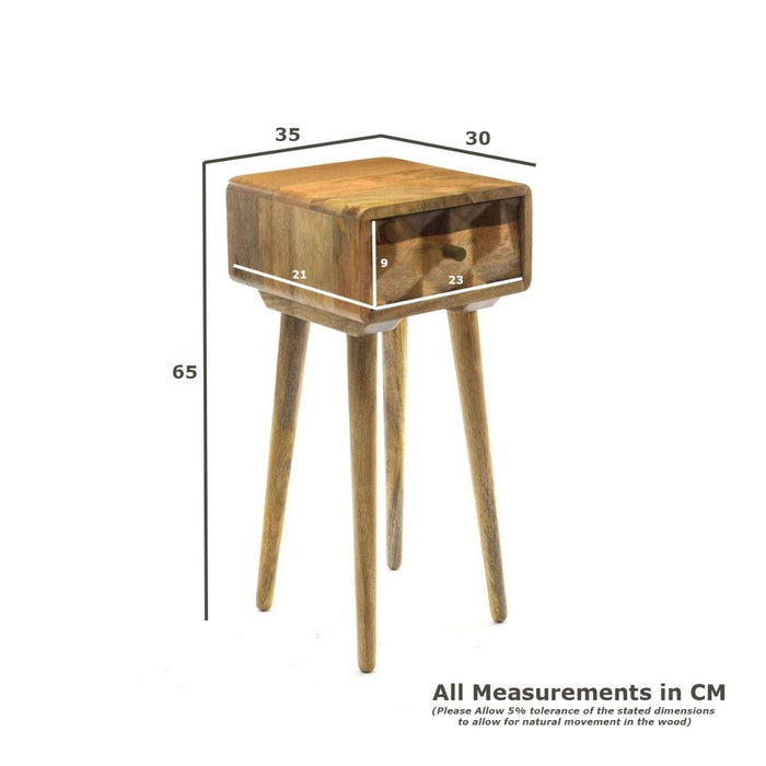 Geo Mango Lamp Table - In Stock