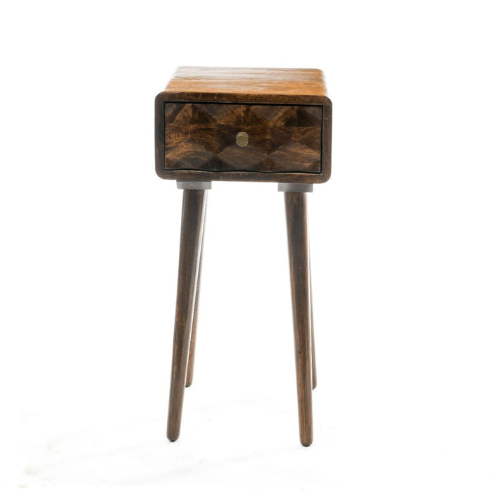 Geo Mango Lamp Table - In Stock
