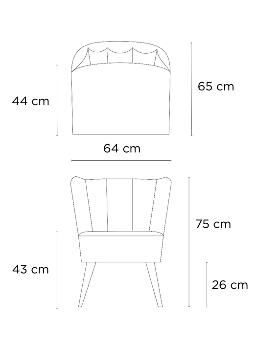 Westbury Chair - Blush Cotton Velvet