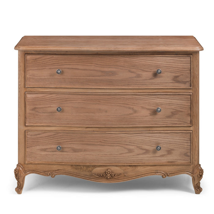 Villeneuve Oak French Style 3 Drawer Chest