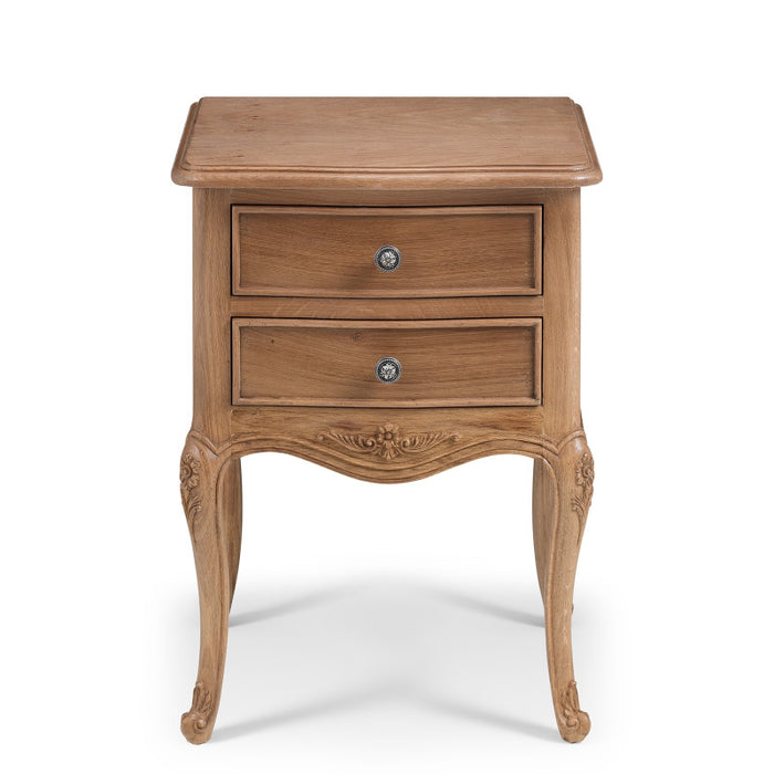 Villeneuve Oak French Bedside Table