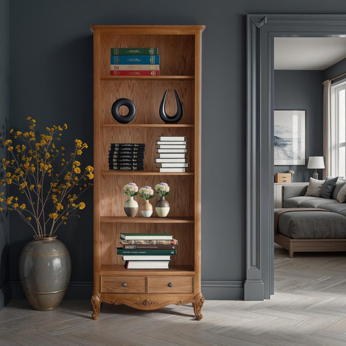 Villeneuve Oak French Small Bookcase