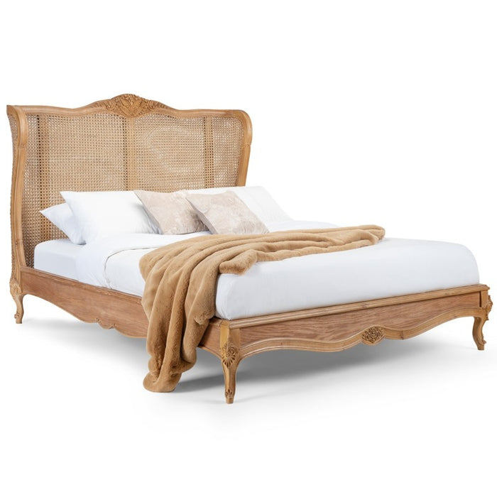 Villeneuve Oak Versailles French Rattan Bed