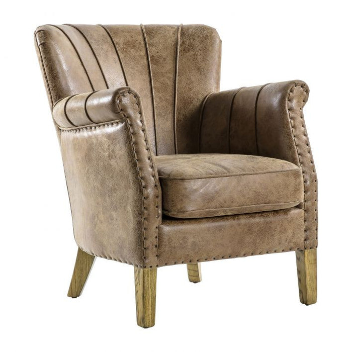Vintage Brown Leather Armchair