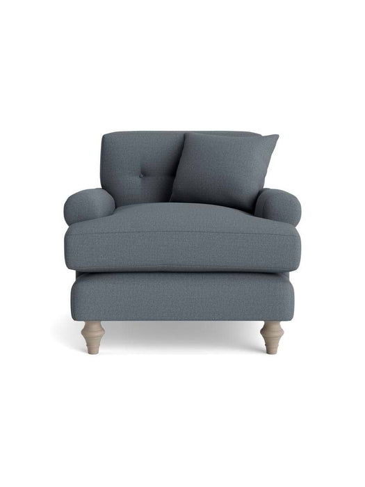 Visby Armchair - Pebble Blue Cotton Linen