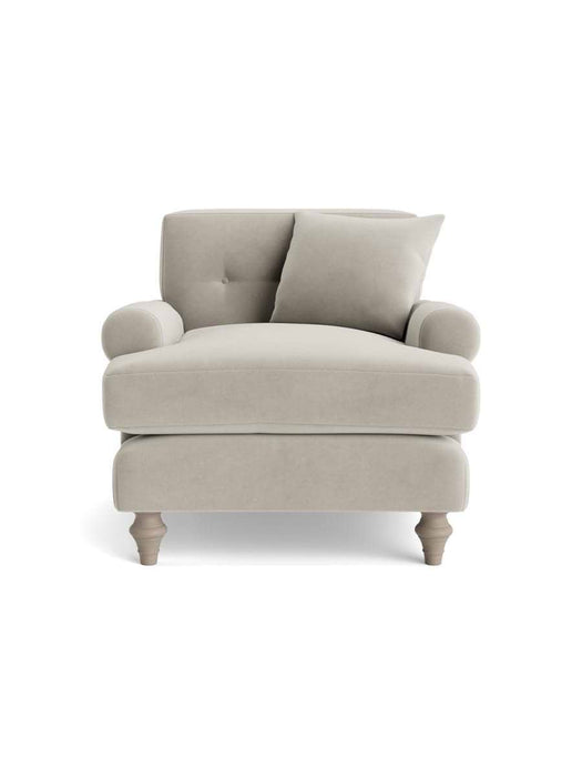 Visby Armchair - Silver Velvet