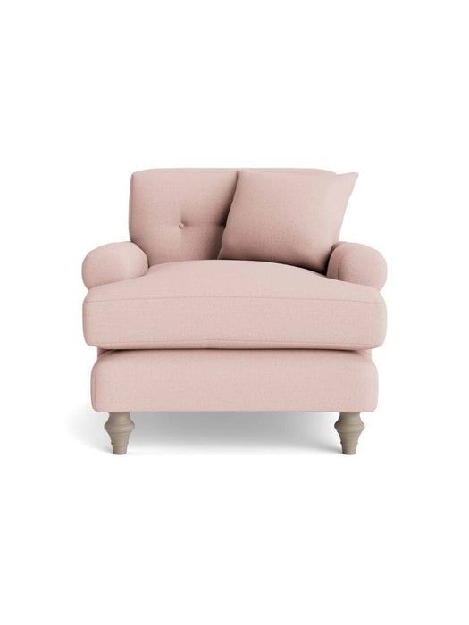 Visby Armchair â€“ Soft Rose Cotton Linen