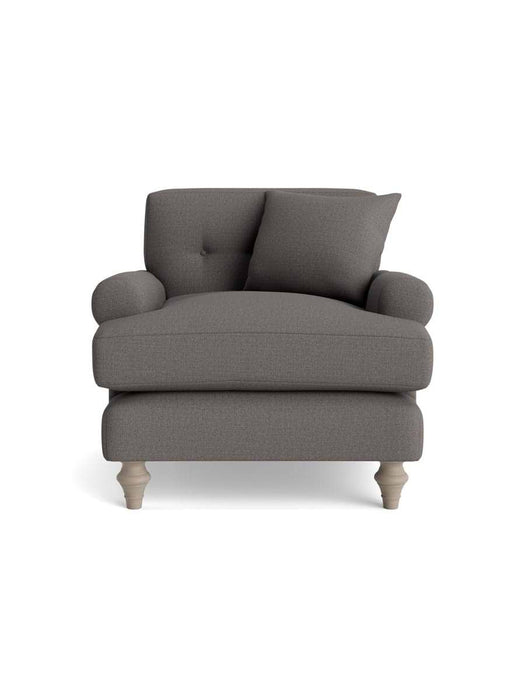 Visby Armchair â€“ Steel Cotton Linen