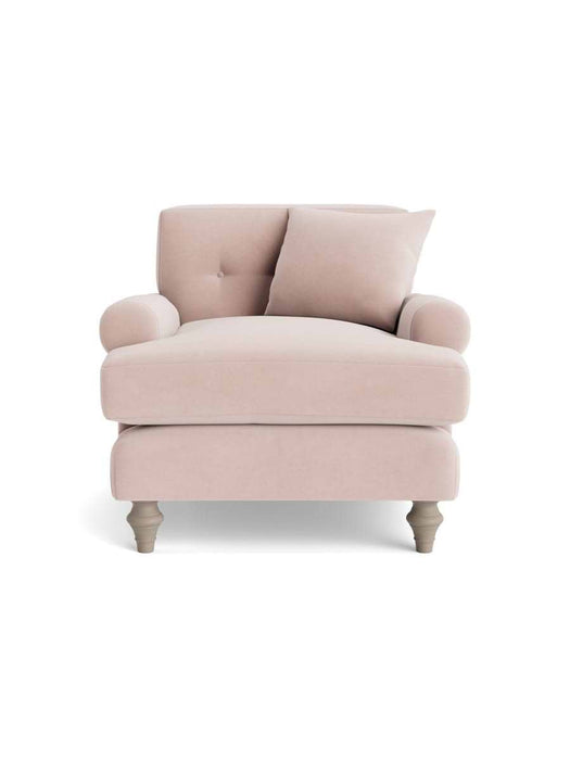 Visby Armchair â€“ Vintage Rose Velvet