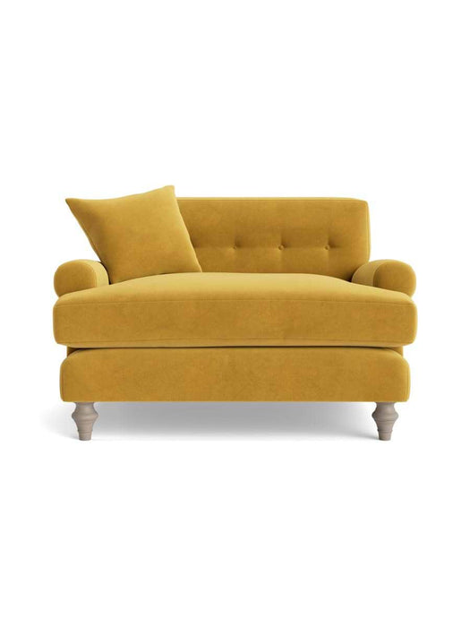 Visby Loveseat Mustard Velvet