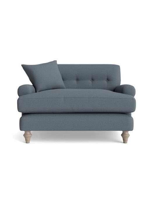 Visby Loveseat - Pebble Blue Cotton Linen