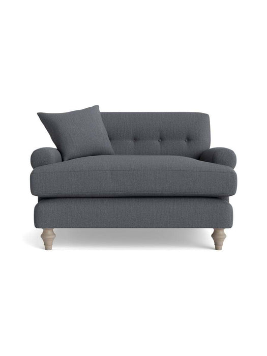 Visby Loveseat â€“ Slate Blue Herringbone