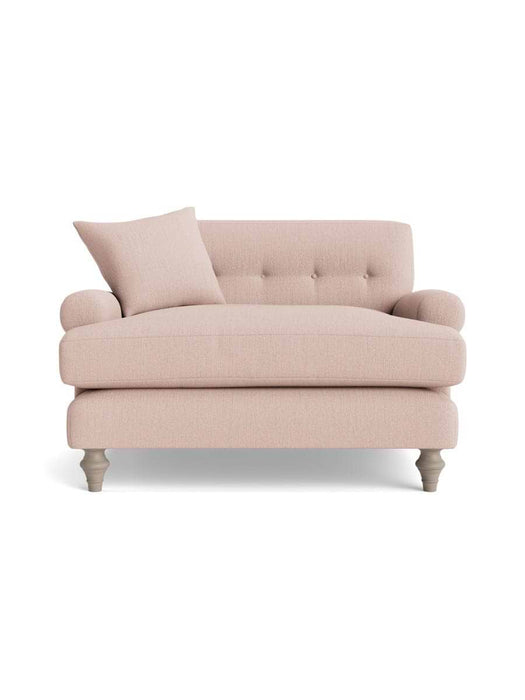 Visby Loveseat Soft Blush Herringbone