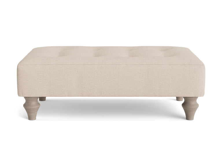 Visby Ottoman â€“ Oat Cotton Linen