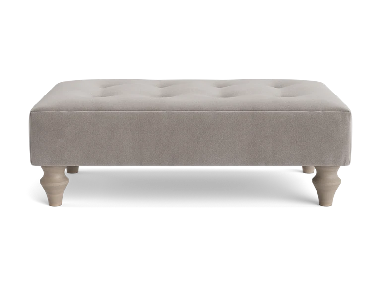 Visby Ottoman â€“ Dove Velvet