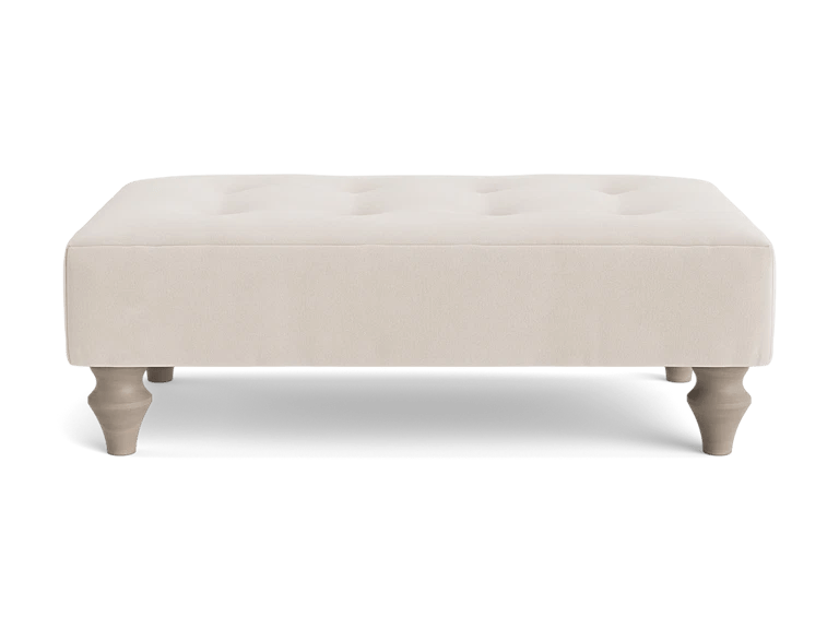 Visby Ottoman Soft Blush Herringbone
