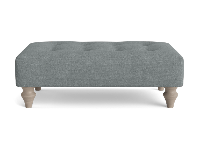 Visby Ottoman â€“ Pewter Cotton Linen