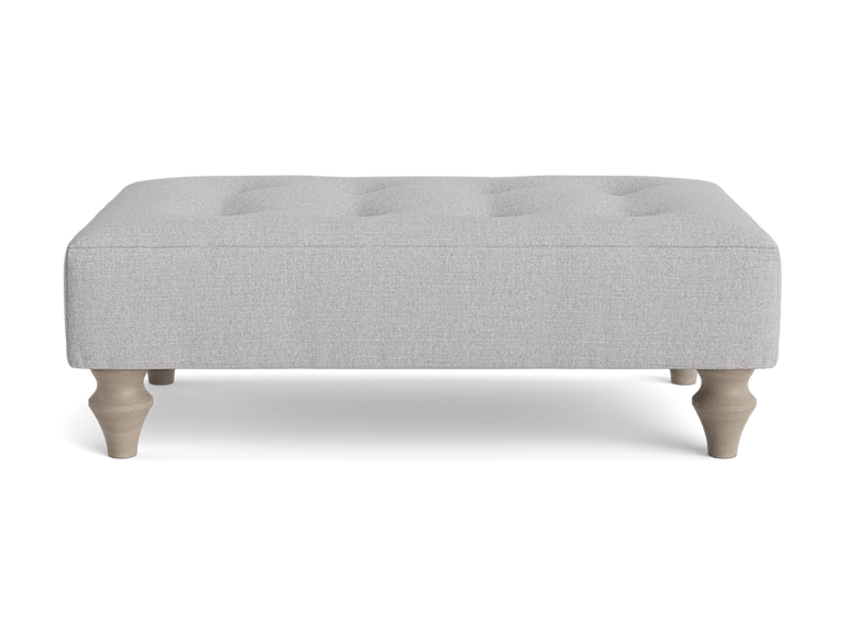 Visby Ottoman Smoke Cotton Linen