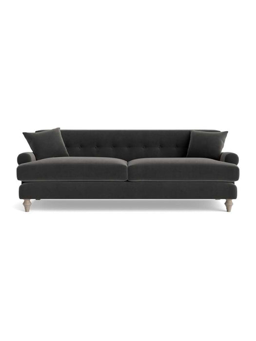 Visby Three Seater Sofa â€“ Charcoal Velvet