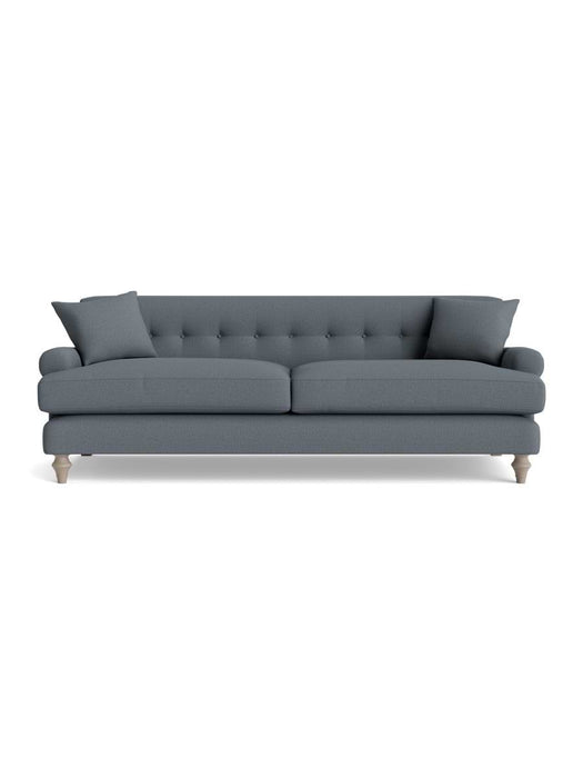 Visby Three Seater Sofa - Pebble Blue Cotton Linen