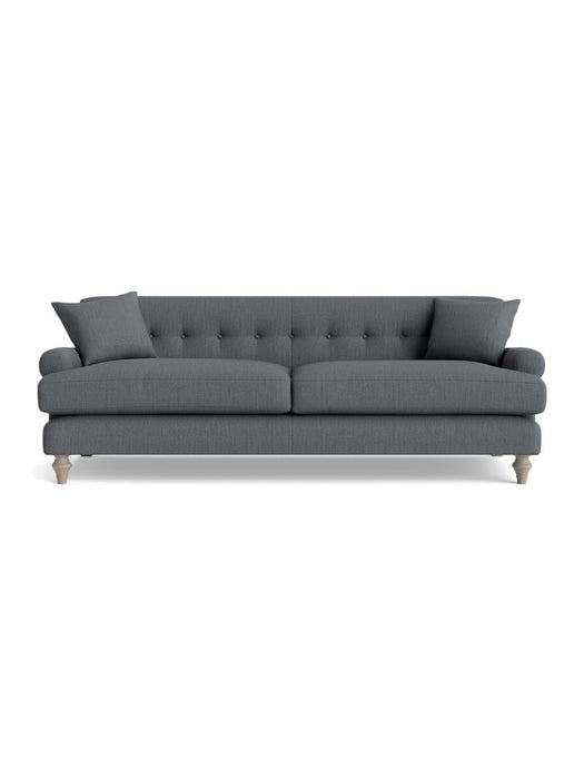 Visby Three Seater Sofa â€“ Slate Blue Herringbone