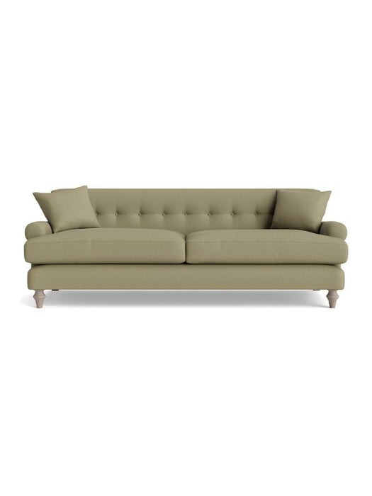 Visby Three Seater Sofa Vintage Olive Cotton Linen