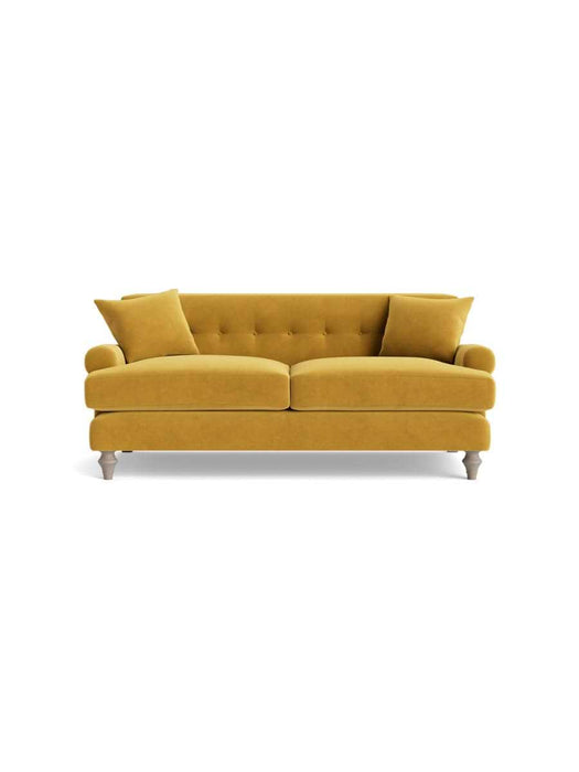 Visby Two Seater Sofa â€“ Mustard Velvet