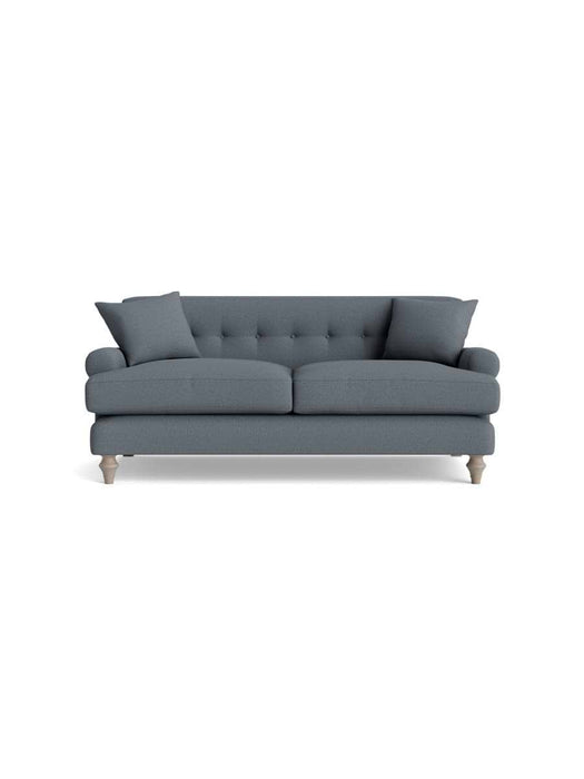 Visby Two Seater Sofa - Pebble Blue Cotton Linen