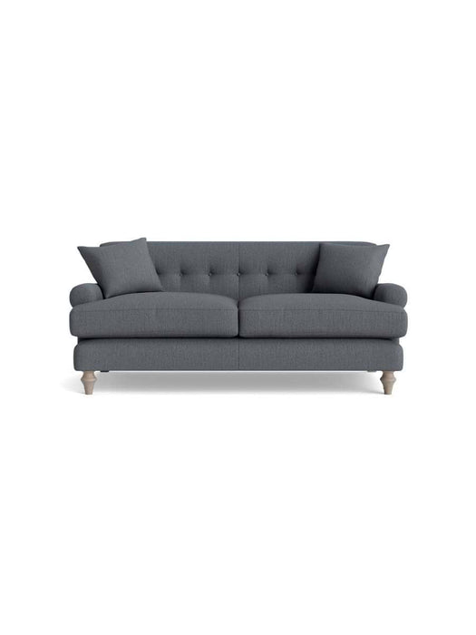 Visby Two Seater Sofa â€“ Slate Blue Herringbone