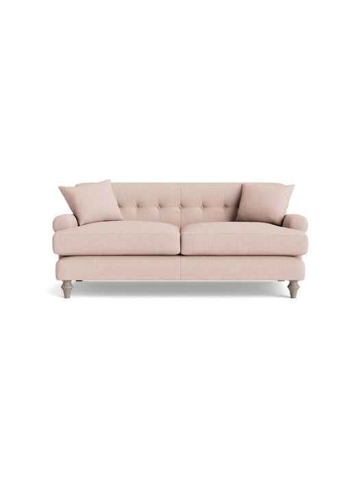 Visby Two Seater Sofa Soft Blush Herringbone