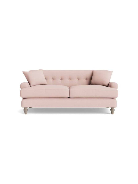 Visby Two Seater Sofa â€“ Soft Rose Cotton Linen