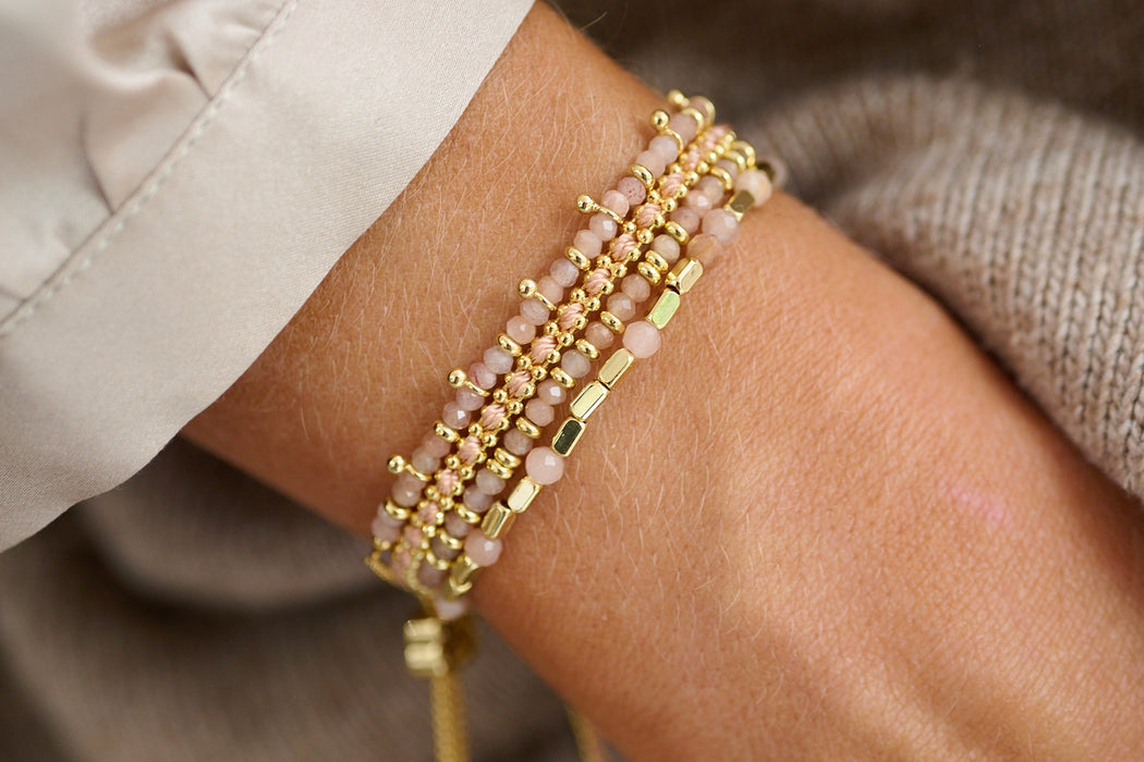 Braid Salmon Gold Bracelet SS