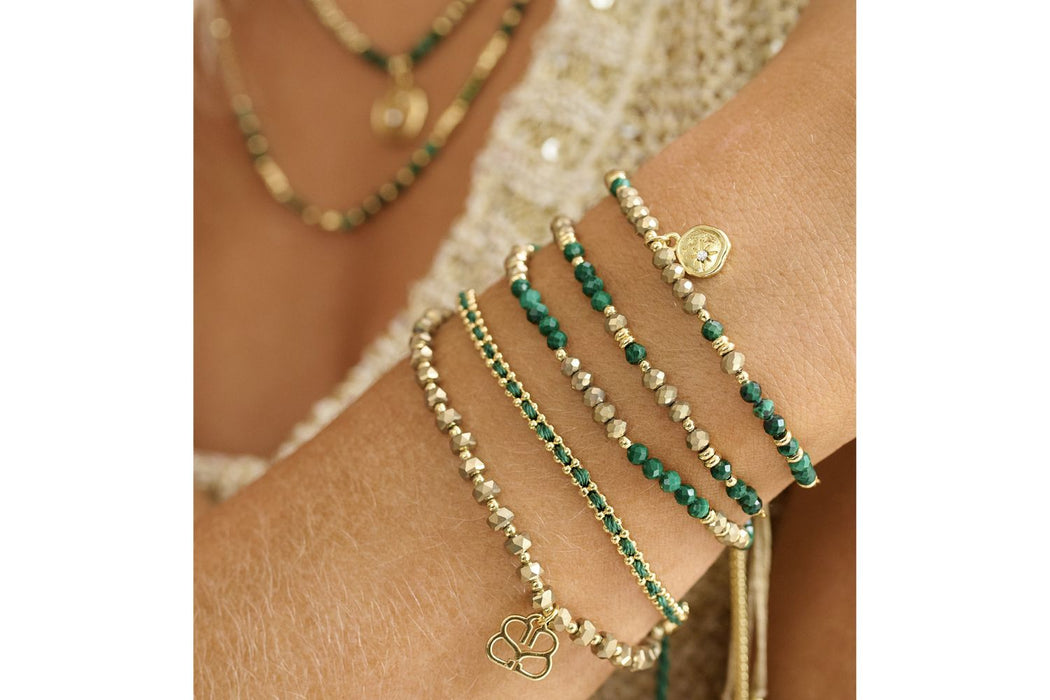 Olive Malachite Stretch Bracelet