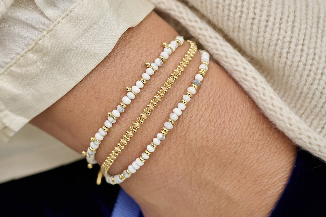 Braid Salmon Gold Bracelet SS