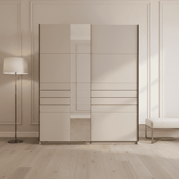 Amos Mann 150cm Cashmere Sliding Door Wardrobe