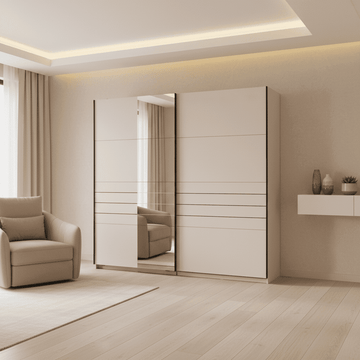 Amos Mann 220cm Cashmere Sliding Door Wardrobe