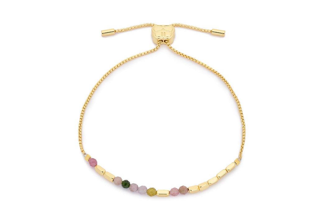 Wisdom Tourmaline Beaded Morse Code Bracelet