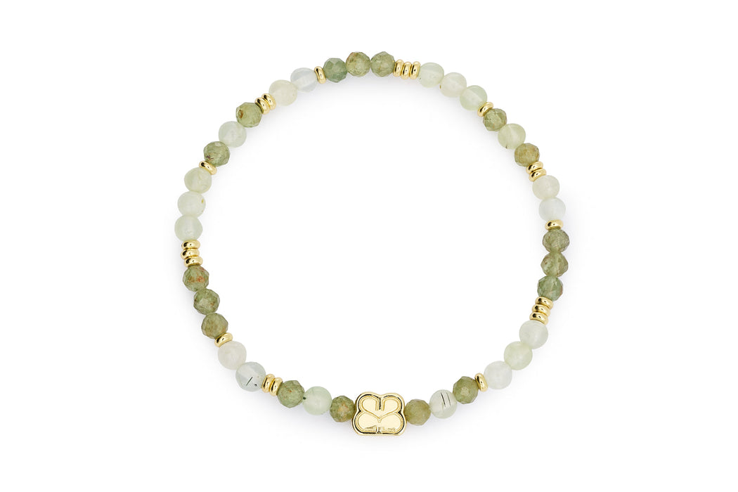 Wonder Gold & Green Apatite Bead Stretch Bracelet