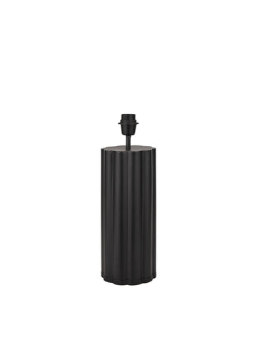 Dion Black Metal Scalloped Table Lamp Base
