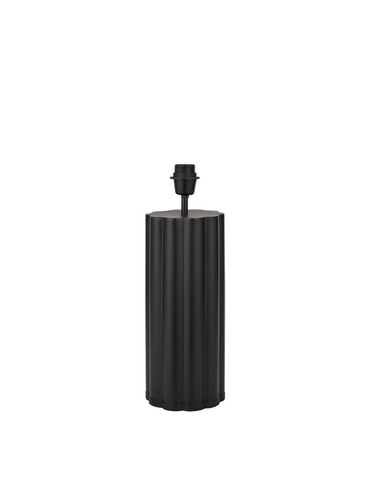 Dion Black Metal Scalloped Table Lamp Base